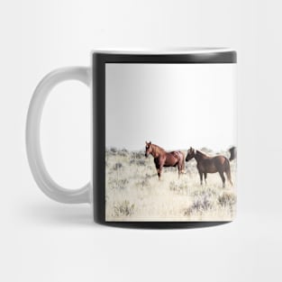 Horses, Horse print, Horse art, Wall art, Wall decor, Trendy print, Animal print, Interior Mug